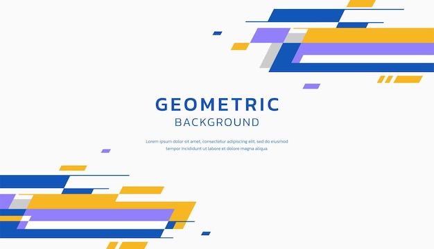 Blue yellow and purple abstract geometric background vector illustration Premium Vector