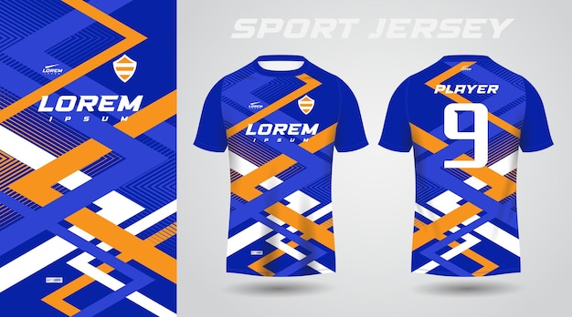 blue yellow shirt sport jersey design