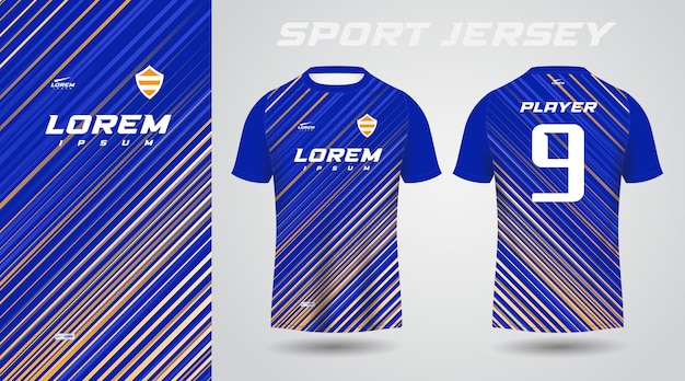 blue yellow shirt sport jersey design