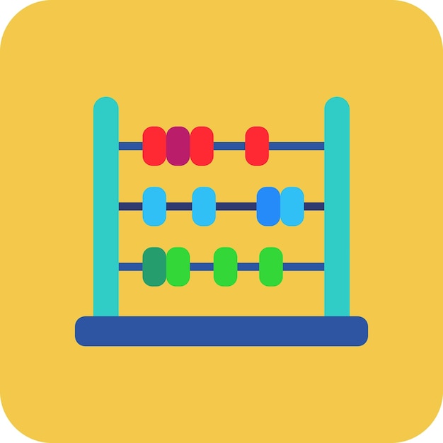 a blue and yellow sign that says  the word abacus  on it