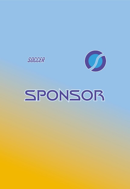 a blue and yellow sky with the word sport on it