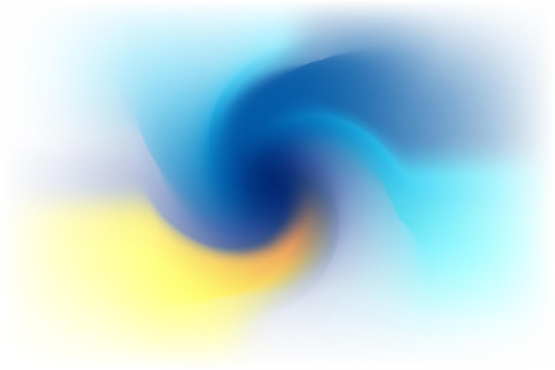 Blue yellow swirl abstract background