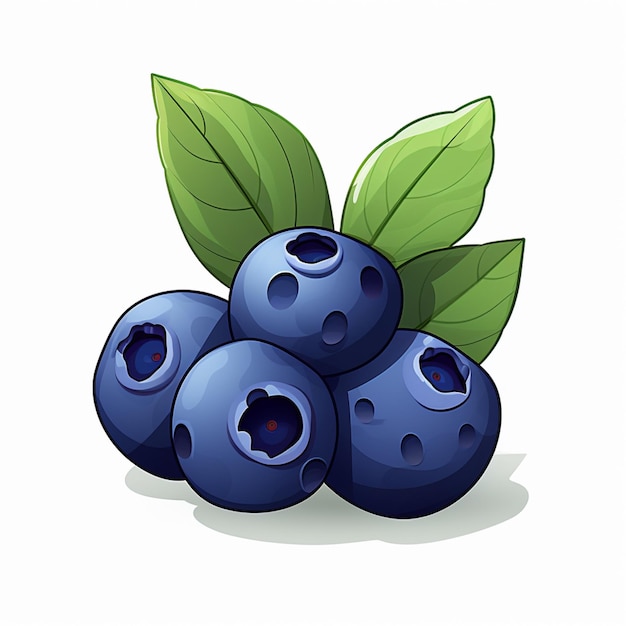 Blueberry cartoon vector