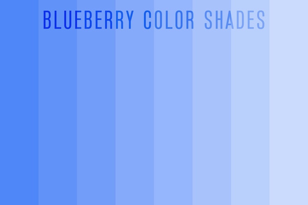 Vector blueberry color shades palette