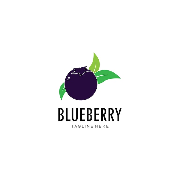 Blueberry logo vector template icon illustration design