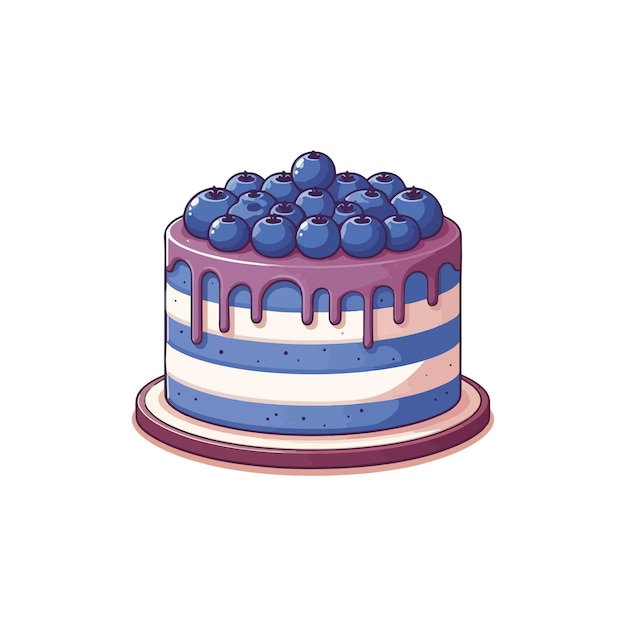 Vector blueberry tart cake ai generated image