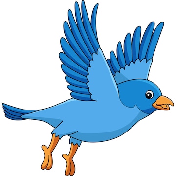 Premium Vector | Bluebird animal cartoon colored clipart