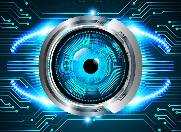 Vector blueeye cyber circuit future technology background
