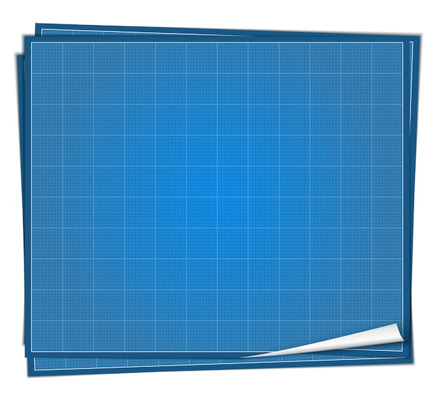 Vector blueprint paper concept illustration