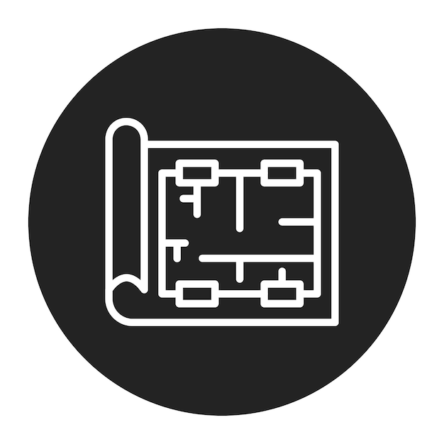 Векторное изображение значка рулона может быть использовано для инженера по механике