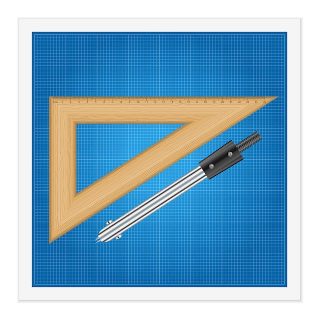 Vector blueprint and ruler instruments