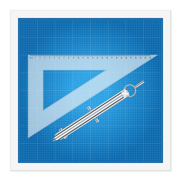 Blueprint and ruler instruments