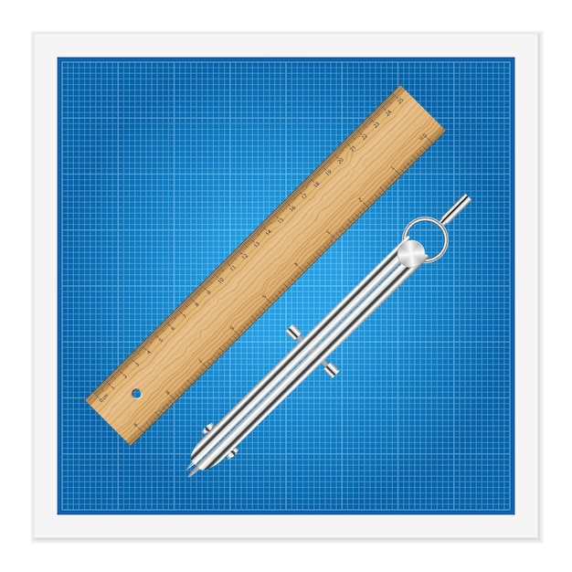 Blueprint and ruler instruments