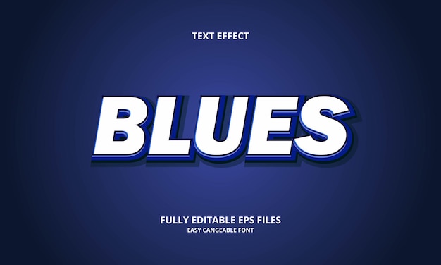 Blues text effect design template