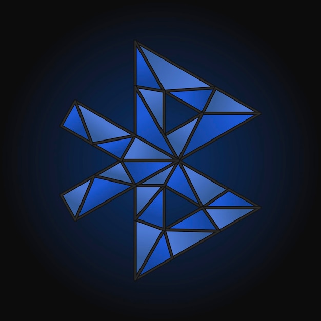 Bluetooth icon. low poly illustration. vector