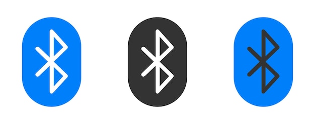 Bluetooth icon set Vector geïsoleerde verbinding teken draadloze technologie concept