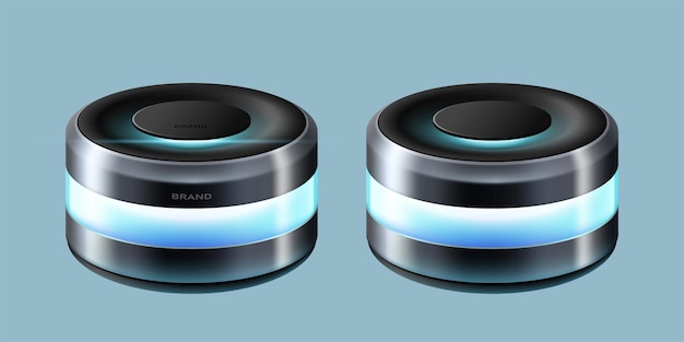 Vector bluetooth speaker mockups