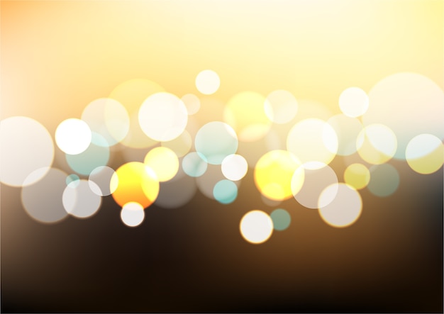 Vector blur bokeh background gold tone color