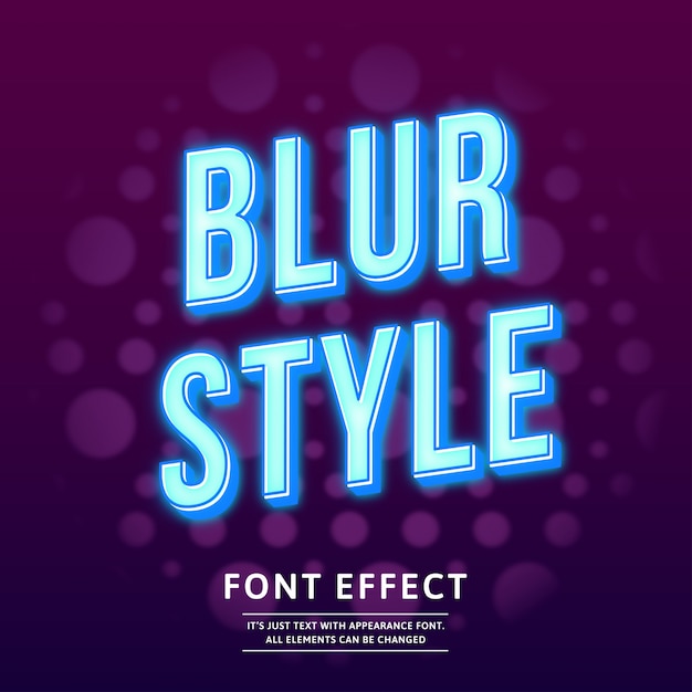 Blur style light text effect