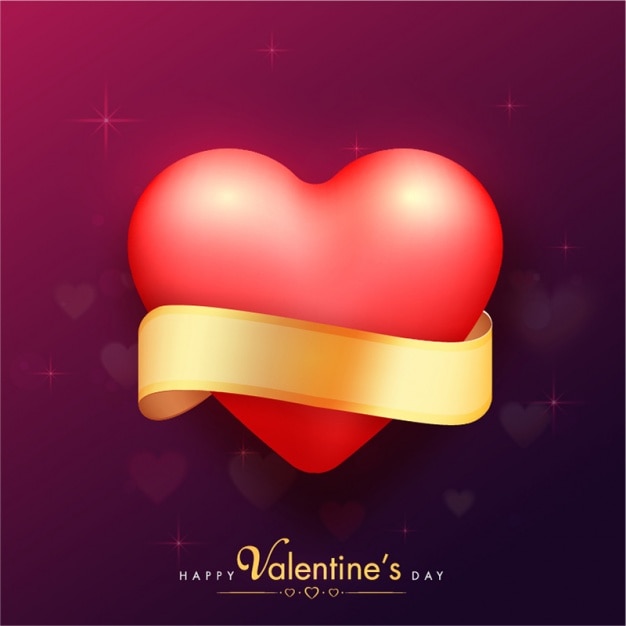 Blurred background with heart for valentine's day