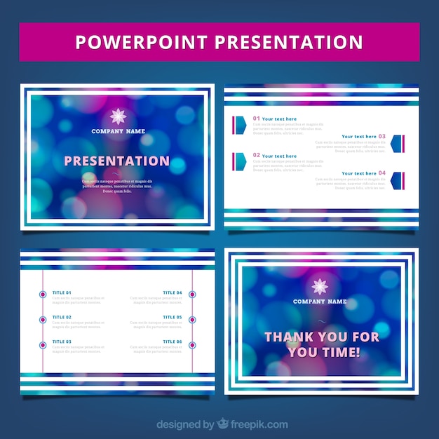 Vector blurred bokeh business presentation