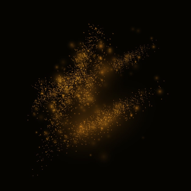 Vector blurred circular golden lights.