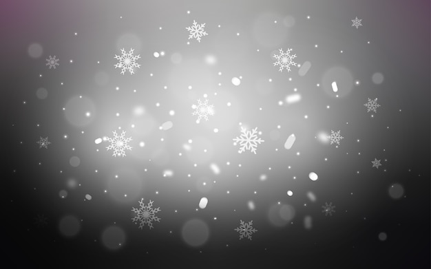 Blurred decorative design in xmas style with snow