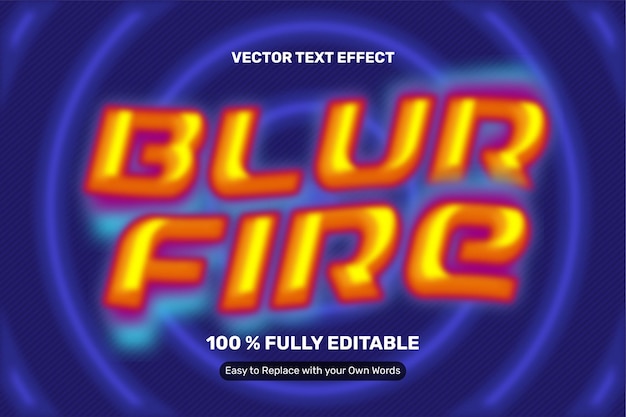 Blurred Fire Text Effect