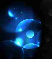 Вектор Размытые светящиеся круги цифровой абстрактный фон векторный футуристический шаблон hitech