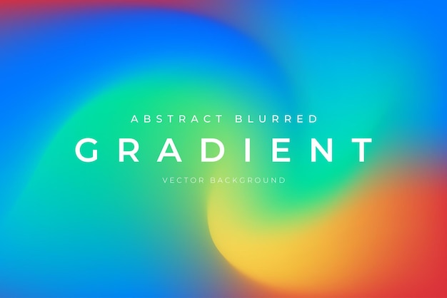 Vector blurred gradient abstract background rainbow