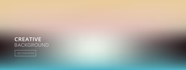 Blurred gradient abstract beidge and turquoise color banner background