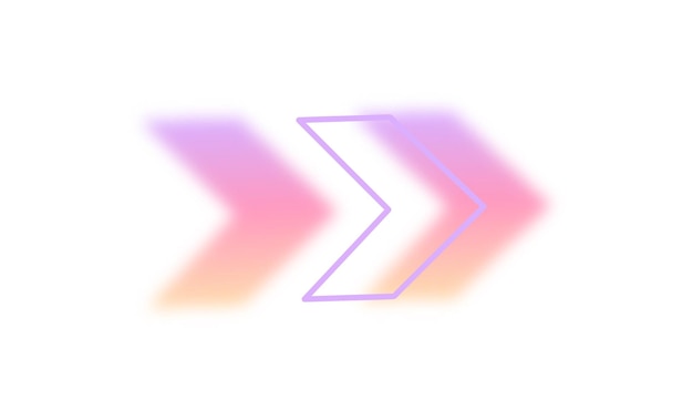 Vector blurred gradient arrows