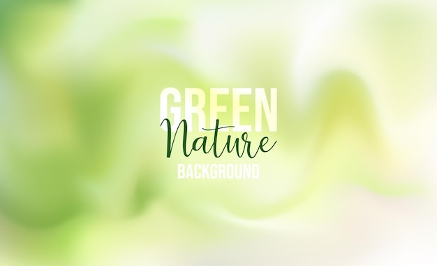 Vettore concetto di modello di sito web di sfondo della natura sfumata verde sfocato per la progettazione grafica