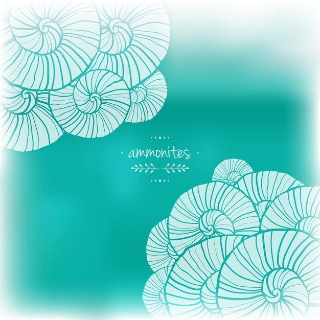 Blurred illustration with abstact patterns vector illustration sea theme