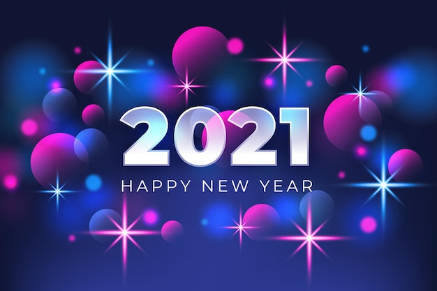 Vector blurred new year 2021 background