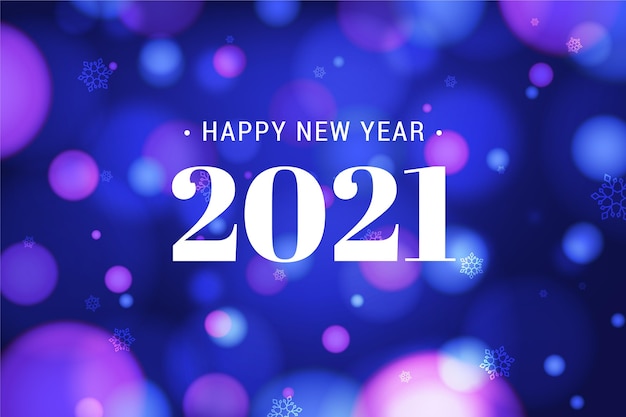 ぼやけた新年2021年の背景