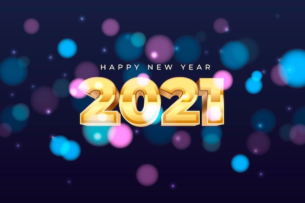 Vector blurred new year 2021