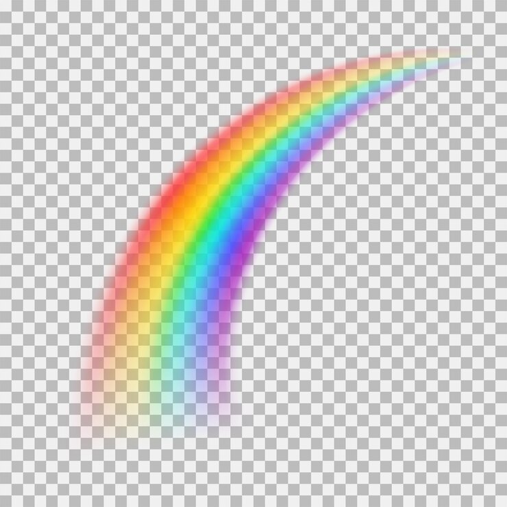 Vector 透明な効果を持つぼんやりした虹の弧 ベクトル