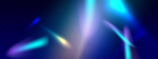 透明な背景に対する光レンズのプリズマ効果