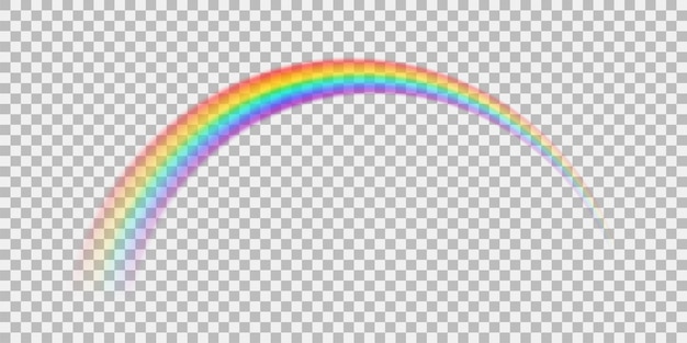 Vector blurred rainbow with transparent effect vector