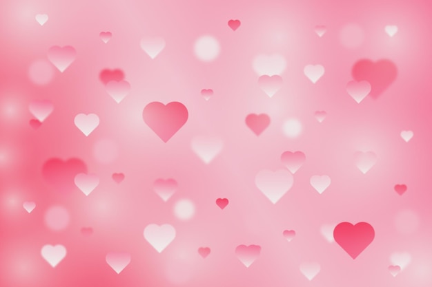 Blurred romantic pink background with abstract love