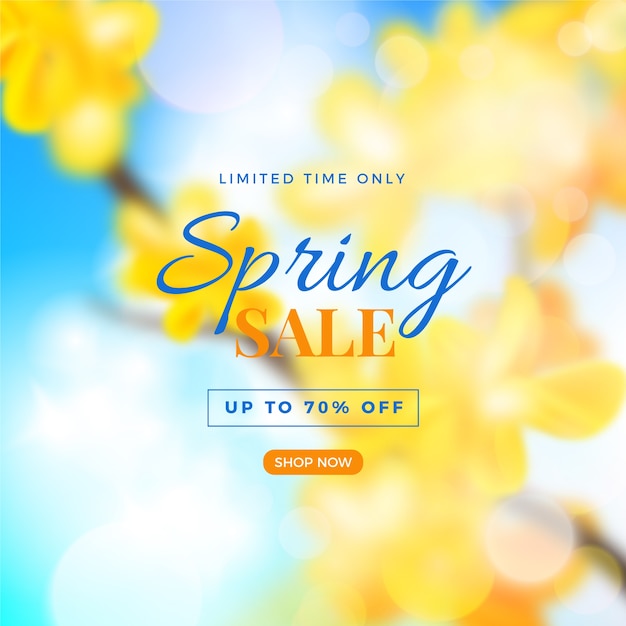 Vector blurred theme for spring sale