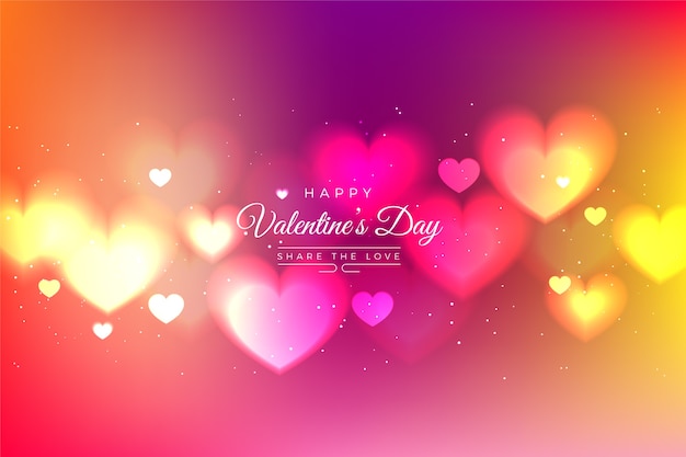 Vector blurred valentines day background