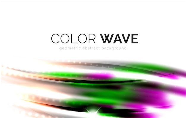 Vector blurred vector wave design elements