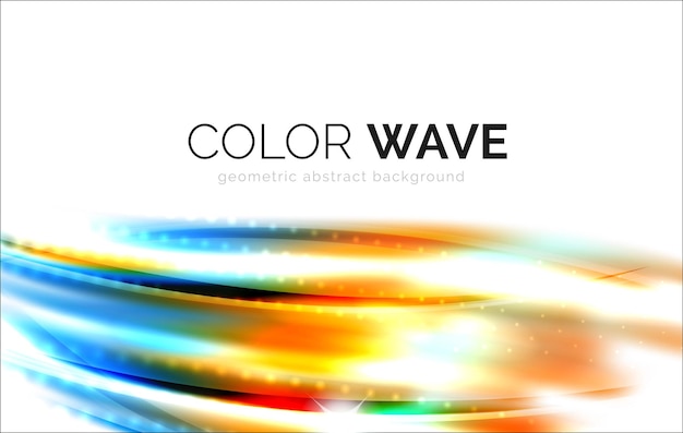 Vector blurred vector wave design elements