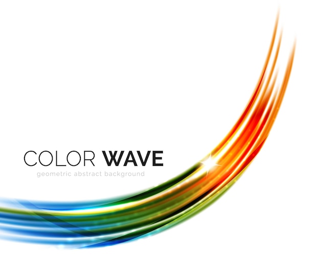 Vector blurred vector wave design elements