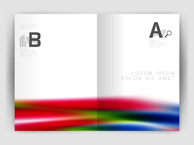 Blurred wave line Business annual report abstract background Business brochure or magazine template