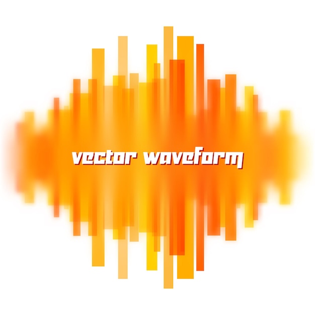 Vector blurred waveform made of lines