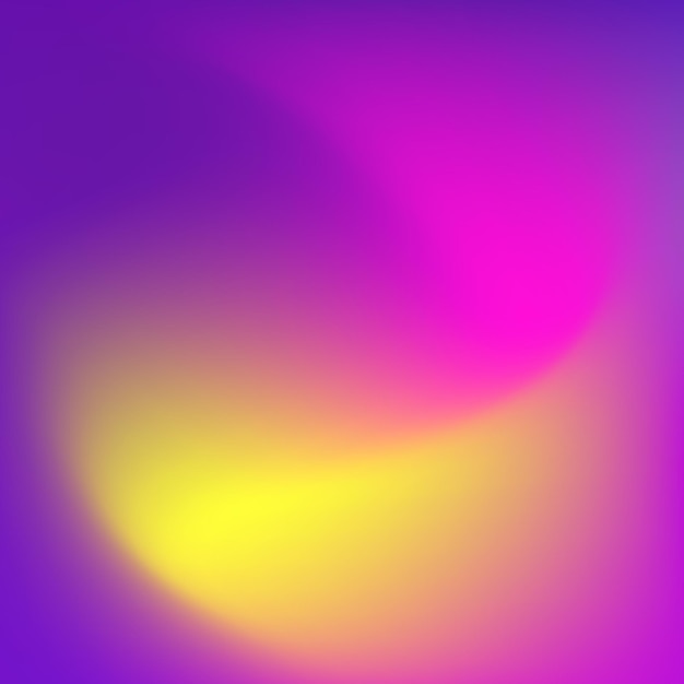 Blurred wavy bright gradient background. Purple, pink, yellow abstract wallpaper. Liquid flowing