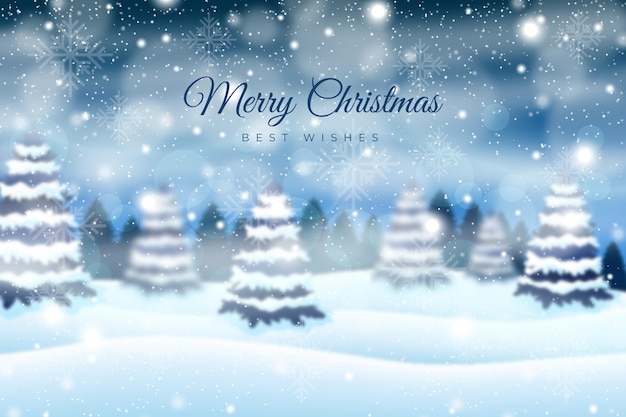 Vector blurred winter background